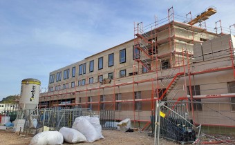 Ansicht der Baustelle am ZsG Lörrach