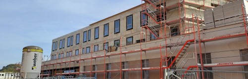 Ansicht der Baustelle am ZsG Lörrach