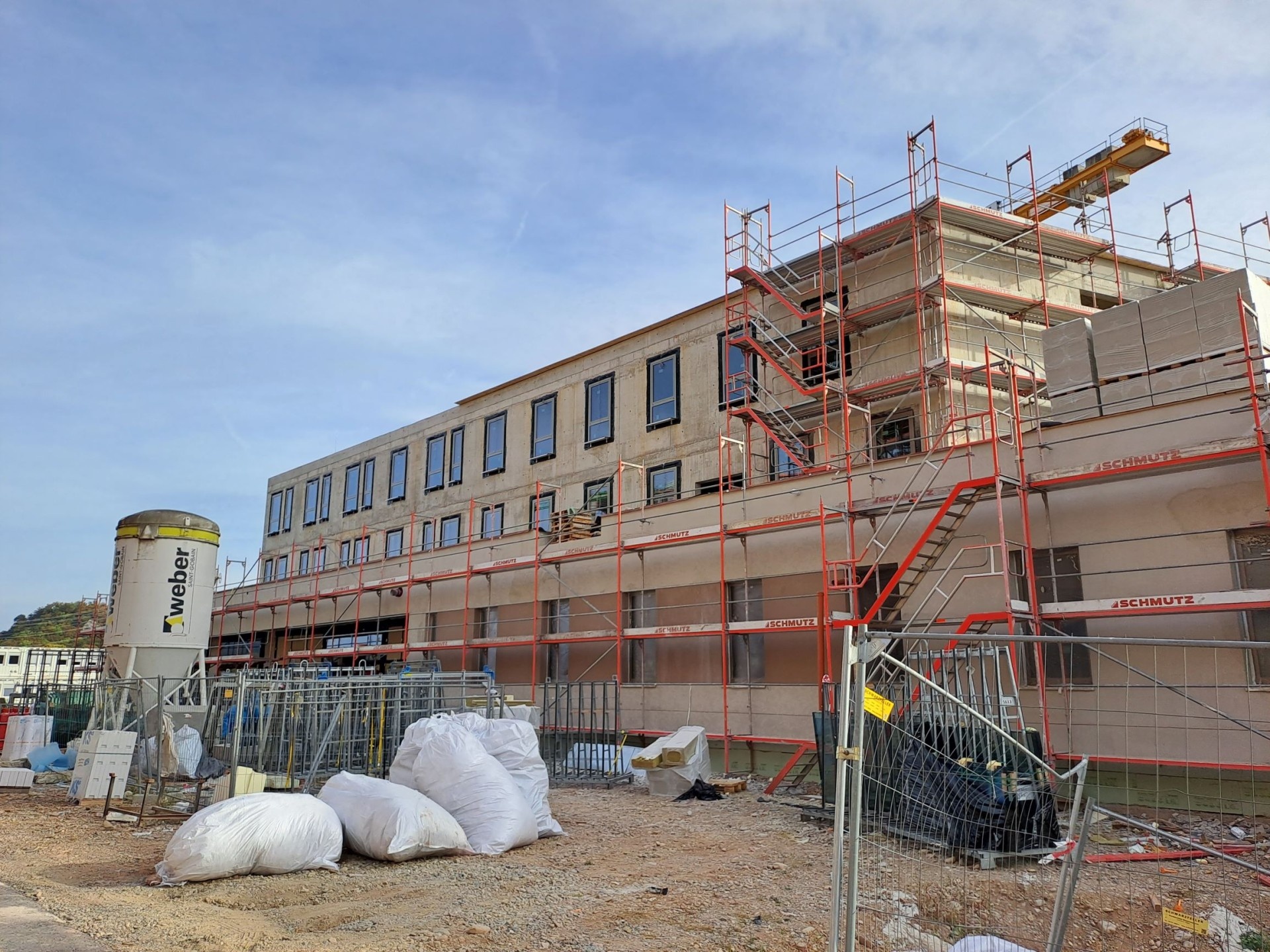 Ansicht der Baustelle am ZsG Lörrach